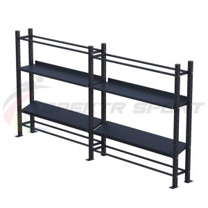 Купить Модульный стеллаж для гантелей, гирь и медболов 3780х430х1950 (2 секции) в Талдоме 